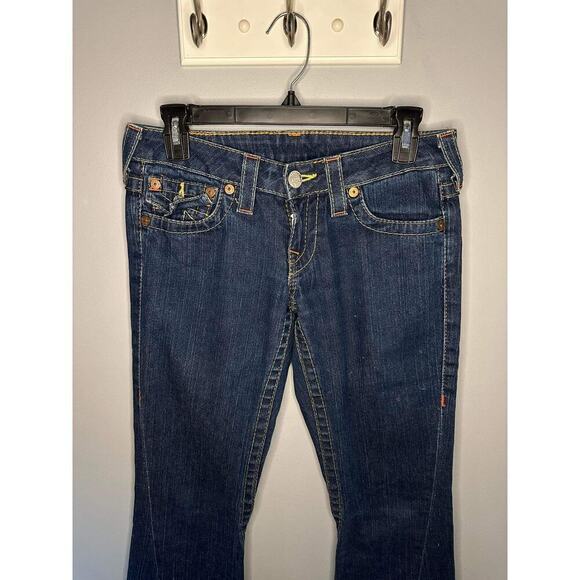 True Religion Joey Twisted Seam T Pocket Denim Bootcut Flare Jeans Women 26 x 32 - Picture 4 of 10